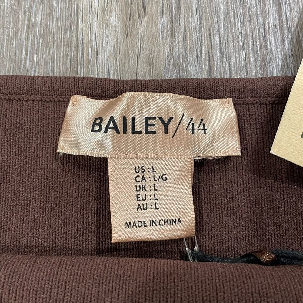 NWT Bailey 44 Brown Rib Cropped Cami - Size: Large - Picture 3 of 6